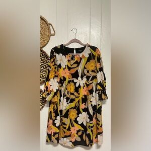 Retro Floral Who What Wear Dress Size Large